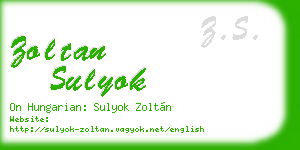 zoltan sulyok business card
