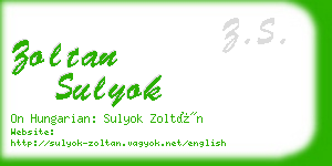 zoltan sulyok business card